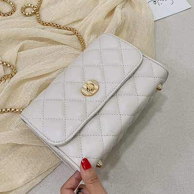 

French minority Lingge chain bag women 2019 new summer small fresh Joker shoulder Messenger bag