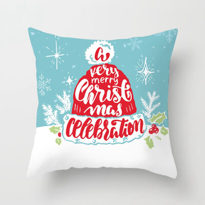 

18 X 18 Inch New Cute Christmas Pillowcase Printing Square Pillowcase Home Decoration Car Sofa Cushion Cover