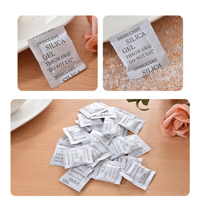 

Siaonvr 100 Packs 1g Non-Toxic Silica Gel Desiccant Moisture Absorber Dehumidifier