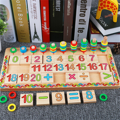 

Siaonvr Wooden Learning Puzzle Math Teaching Educational Building Blocks Kids Toys