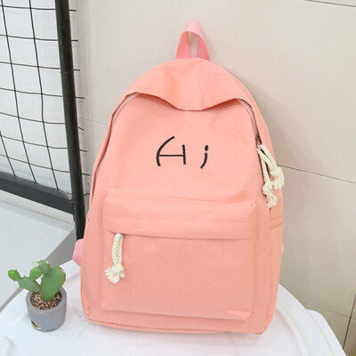 

Tailored Unisex Canvas Letter Backpack Outdoor Travel Backpack Student Bag