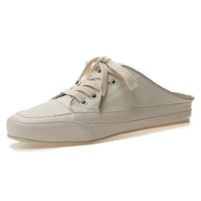 

2019 New Women vulcanized sneakers breathable flat casual white shoes No heel woman spring&autumn canvas shoes D923