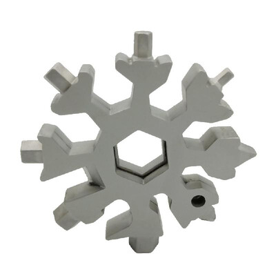 

18 in 1 Snowflake Multi-tool Pocket Tool Spanner Hex Wrench Bottle Opener Multifunction Key Ring MultiTool Multipurpose Tool for C