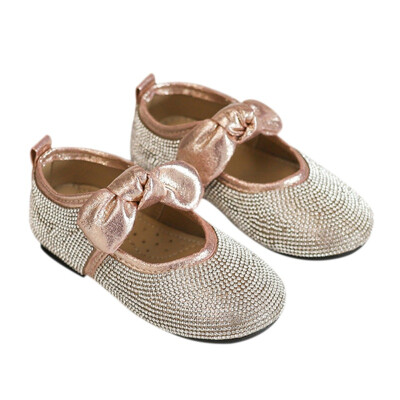 

Toddler Girls Rhinestone Dance Shoes Autumn Children Soft Soled Shoes Sneakers Kids Leather Princess Shoes