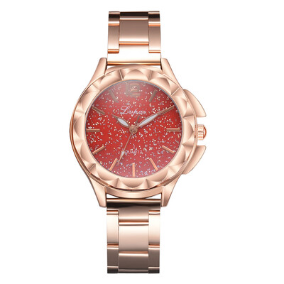

Fashion Womens Watches Rose Gold Irregular Disc Luxury Starry Sky Ladies Quartz Wristwatch Alloy Strap Clock Zegarki Damskie