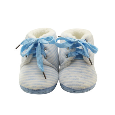 

Non-slip Baby Striped Shoes Winter Warm Boys Girls Lovely First Walkers Unisex Fashion Kids Shoes