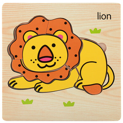 

〖Follure〗Wooden Lovely Puzzle Educational Developmental Baby Kids Training Toy Gift