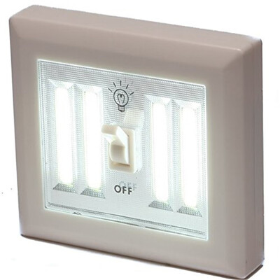 

Supli 4COB Led Wireless Night Light Switch Wall Lamp Battery Operated Kitchen Cabinet Garage Closet Camp Emergency Lamp with Magne