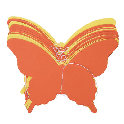 

18pcsset 27m Paper Butterfly Cotton Rope Garlands Wedding Party Banner