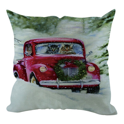 

Siaonvr Christmas Pillow Cover Pillowcases Decorative Sofa Cushion Cover Home Decoration