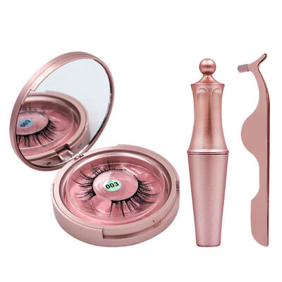 

Reusable Free Glue Magnetic False Eyelashes Liquid Eyeliner Set w Tweezer