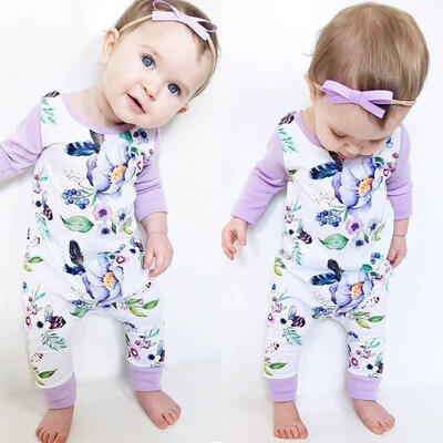 

Newborn Infant Baby Girls Kids Cotton Romper Jumpsuit Bodysuit Clothes Outfit