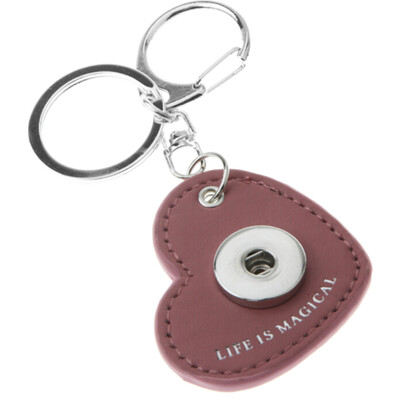 

Snap Buttons Heart Snap Keyring Jewelry Key Snap Snap PU Leather Key Chains Supplies Faddish Keyring