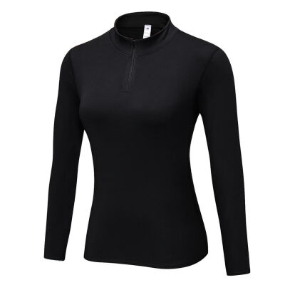 

Women High Elastic Tight Fitness Tshirt Long Sleeve Solid Color Tops Quick-Drying Compression Shirt Female T-Shirt For Spring