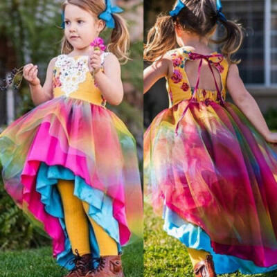 

Flower Girl Kid Toddler Baby Princess Party Pageant Wedding Tulle Tutu Dress