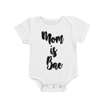 

Newborn Infant Baby Boy Girl Short Sleeve Letter Print Romper Jumpsuit Clothes