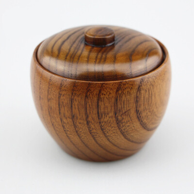 

Sugar Bowl With Lid Spoon Wood Spice Wooden Seasoning Container Storage Jar Can