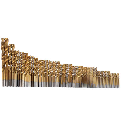 

99pcs High Speed Steel Titanium Coated Twist Drill Bits