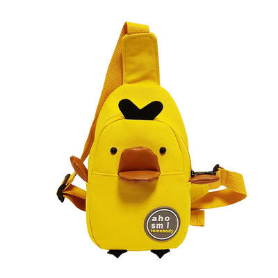 

Girls Cartoon Chicken Canvas Chest Bags Women Travel Crossbody Shoulder Bag