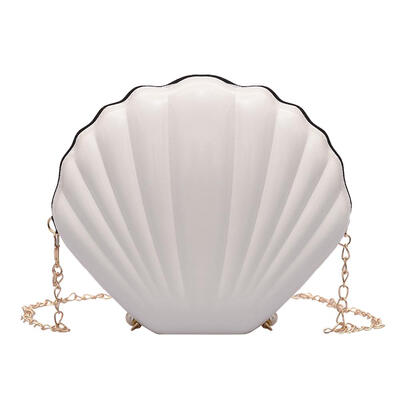

Chain Shoulder Solid Color Handbags Women Shell Small PVC Crossbody Bags