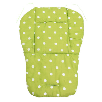 

Baby Infant Stroller Seat Pushchair Cushion Cotton Mat White Dot