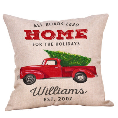 

Siaonvr Merry Christmas Pillow Cases Cotton Linen Sofa Cushion Cover Home Decor