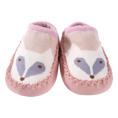 

Baby Infant Cartoon Fox Indoor Home Leather Sole Anti-Slip Shoes Socks