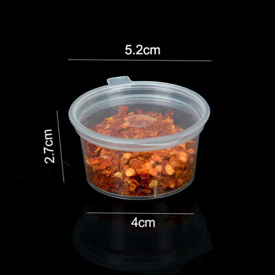 

50100x Disposable Clear Plastic Sauce Chutney Cups Food Container Storage Box W