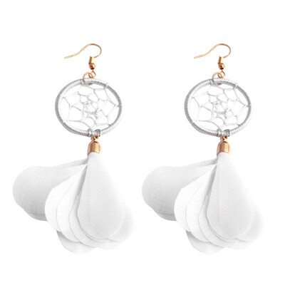 

Ethnic Women Dreamcatcher Fabric Pendant Hook Ear Drop Dangle Earrings Jewelry