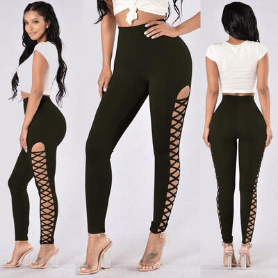 

Women Yoga Fitness Leggings Running Gym Stretch Sports High Waist Pants Trousers