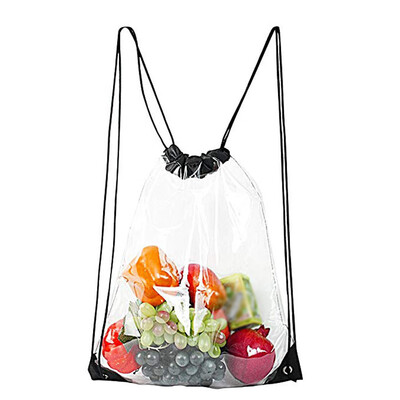 

Tailored Transparent Fashion Shoulder Bag Drawstring Beach Bag Waterproof Transparent Bag