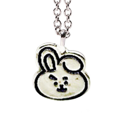 

KPOP BTS Bangtan Boys Same paragraph Cartoon Pendant Necklace Alloy Couple Necklace Best Gift for ARMY