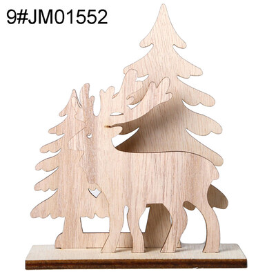 

Wooden Santa Claus Snowman Stand Crafts Table Ornament Christmas Party Supplies