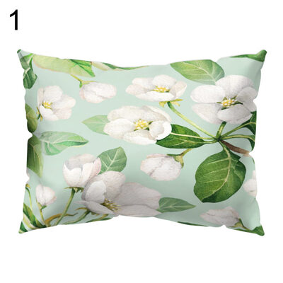

Modern Flower Print Pillow Case Sofa Waist Throw Cushion Cover Home Decoration