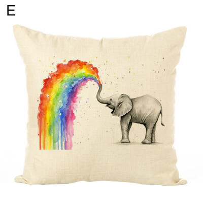 

45x45cm Elephant Pillow Case Cushion Cover Home Office Sofa Bed Car Decoration