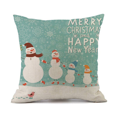

Tailored Merry Christmas Pillow Cases Cotton Linen Sofa Cushion Cover Home Decor