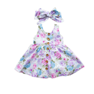 

Newborn Kids Baby Girl Princess Floral Dress Skirt Sundress Outfits Clothes Set