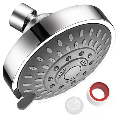 

Siaonvr Shower Head High Pressure 4 Inch 5-setting Adjustable Shower Head Top Spray