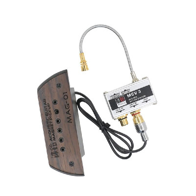 

Acoustic Guitar Microphone Sound Hole Dual Pickup System Active Pick-up Transducer for Folk Guitars