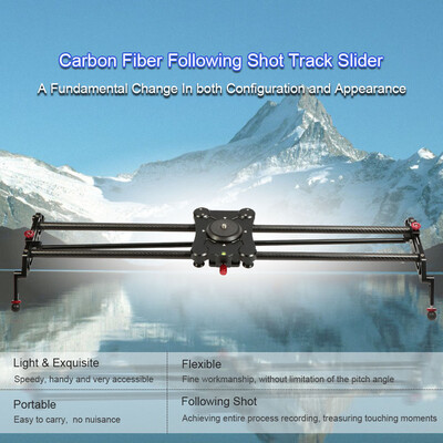 

GP-80Q 80cm Carbon Fiber DSLR Camera Track Slider Portable Video Stabilizer With 14" 38" Standard Screw for DSLR Camera Camcorde