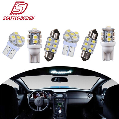 

8pcs White LED Bulb Interior Package Kit For Map Dome License Plate Light