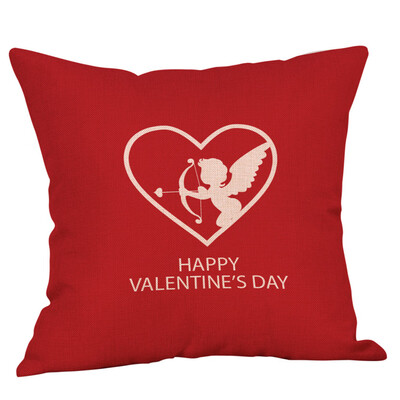 

〖Follure〗Valentines Day Polyester Printed Sofa Car Home Decoration Pillow Case