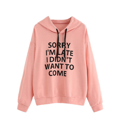 

Womens Long Sleeve Letter Print Shirt Hoodie Pullover Sweatshirt Tops Blouse