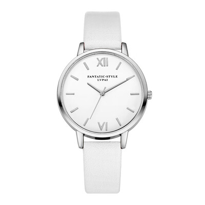 

Minimalism Womens Watches Scale Dial Ladies Quartz Wristwatch Simple Leather Strap Clock Luxury Lvpai Reloj Mujer