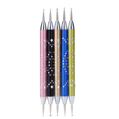 

5Pcs Double Way Nail Art Dotting Pens Metal Marbleizing Painting Dot Tool