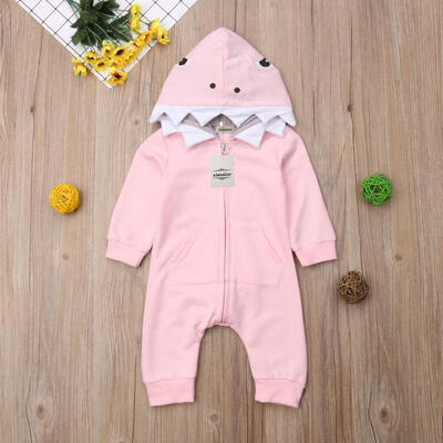 

Cute Kids Baby Boy Girl Long Sleeve Romper Bodysuit Jumpsuit Hooded Clothes Outfits 0-24M