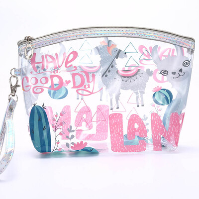 

Unicorn PU Pencil CaseCosmetic Bag PVC Transparent Waterproof Storage Bag Large Capacity H02-4