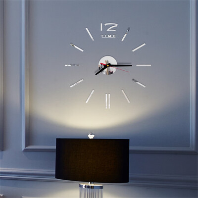 

Gobestart 3D DIY Roman Numbers Acrylic Mirror Wall Sticker Clock Home Decor Mural Decals