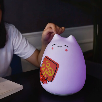 

Gobestart Lovely Cute Big Cat USB Night Light Bedroom Decor LED remote-controlled Lamp