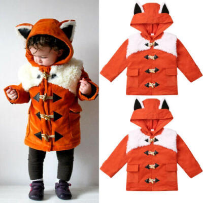 

Toddler Kids Baby Coat Outerwear Boy Girl Hooded Cartoon Windbreaker Outerwear